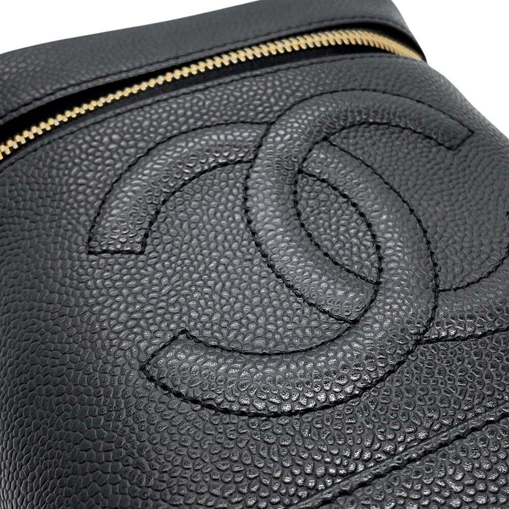 CHANEL Black Caviar Leather Logo Pouch - Picture 11 of 14